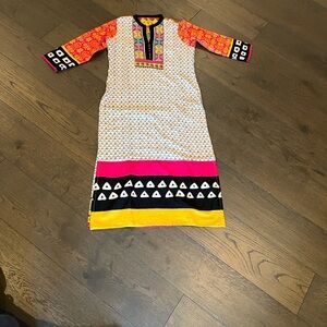 Colorful Indian Long Sleeve Dress/ kurti.